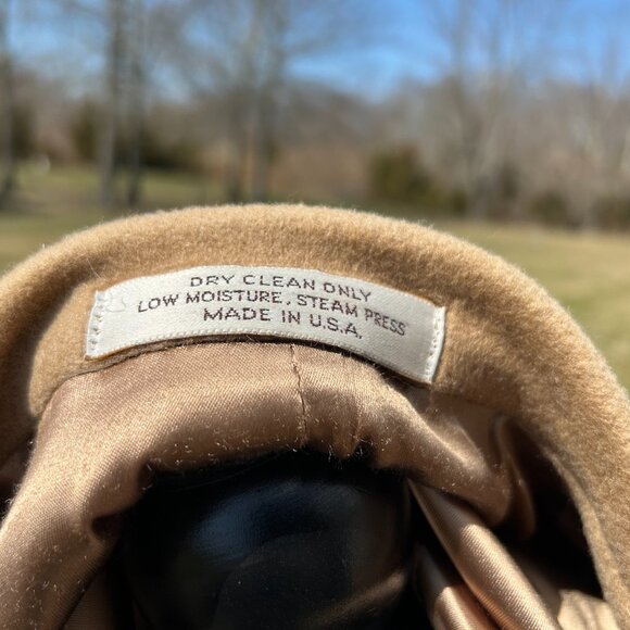 Vintage Yves Saint Laurent Men’s Brown Tweed Overcoat Size M/L - Picture 6 of 9